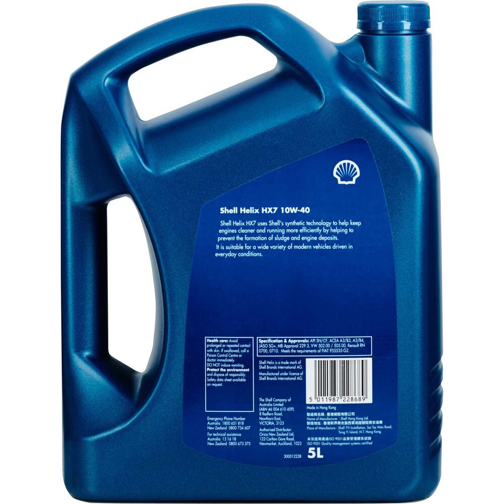 Shell Helix Hx7 Engine Oil 10w 40 5 Litre Supercheap Auto