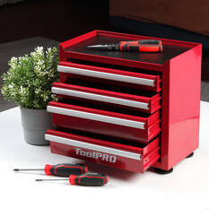 ToolPRO Mini Tool Cabinet 4 Drawer Red, , scaau_hi-res