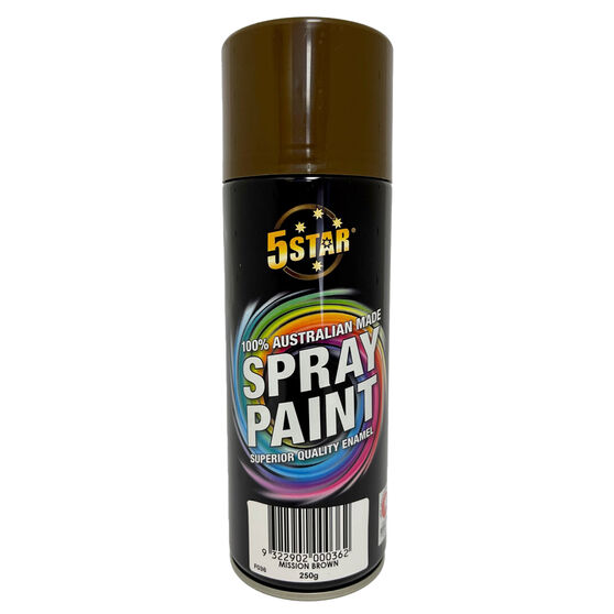 5 Star Enamel Spray Paint Mission Brown 250g, , scaau_hi-res