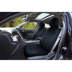 Cloud Premium Suede Seat Covers - Black Adjustable Headrests Size 30 Front Pair Airbag Compatible, , scaau_hi-res
