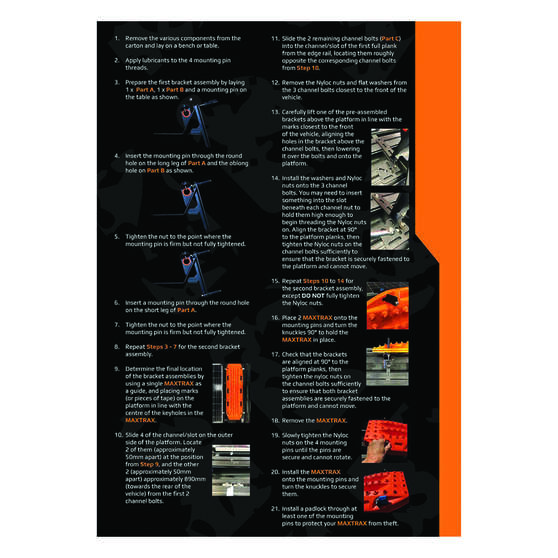 Maxtrax Roof Rack Mount Kit, , scaau_hi-res