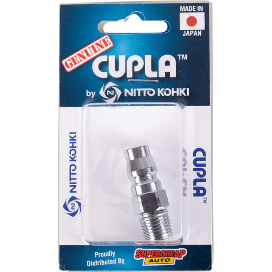 Nitto Air Fitting Nipple Male Plug 1/4" P-20PM, , scaau_hi-res