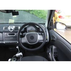 SCA Steering Wheel Cover - Silicone, Black, 380mm diameter, , scaau_hi-res