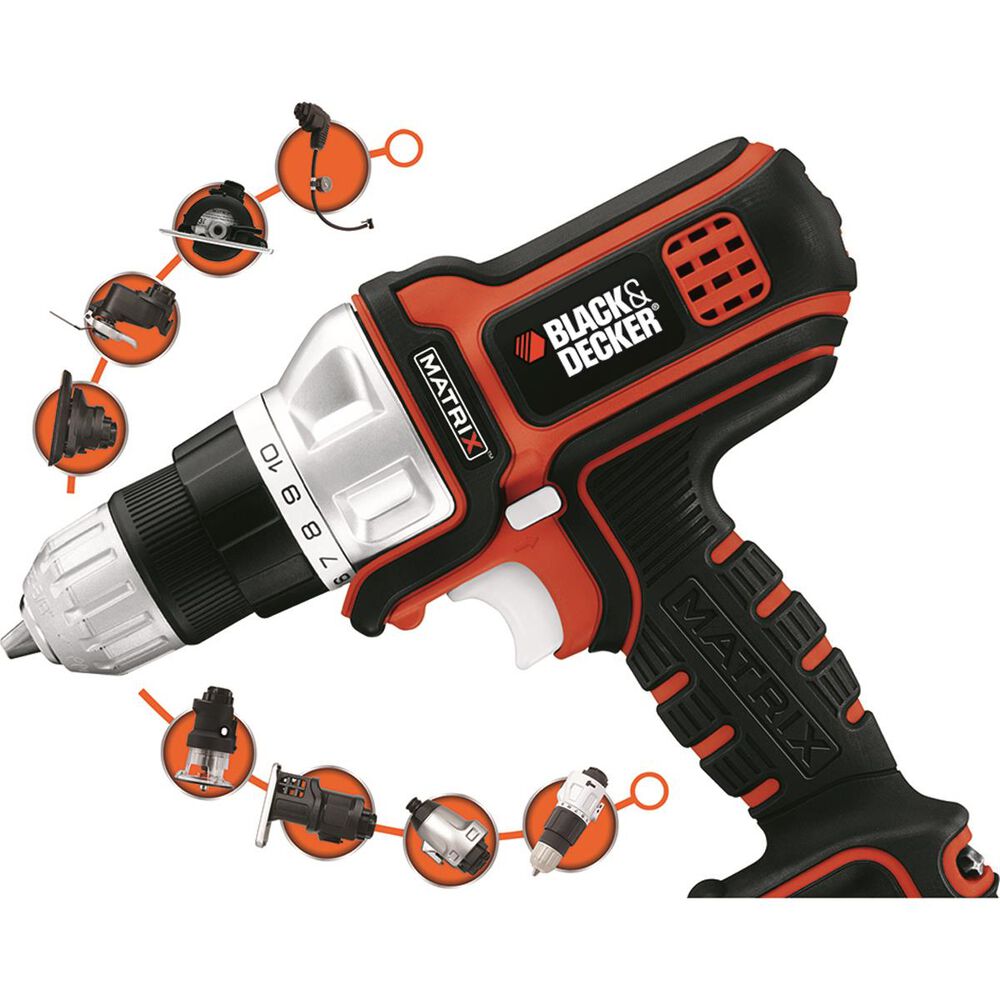Black and Decker Cordless Drill Matrix, 18V LiIon Supercheap Auto