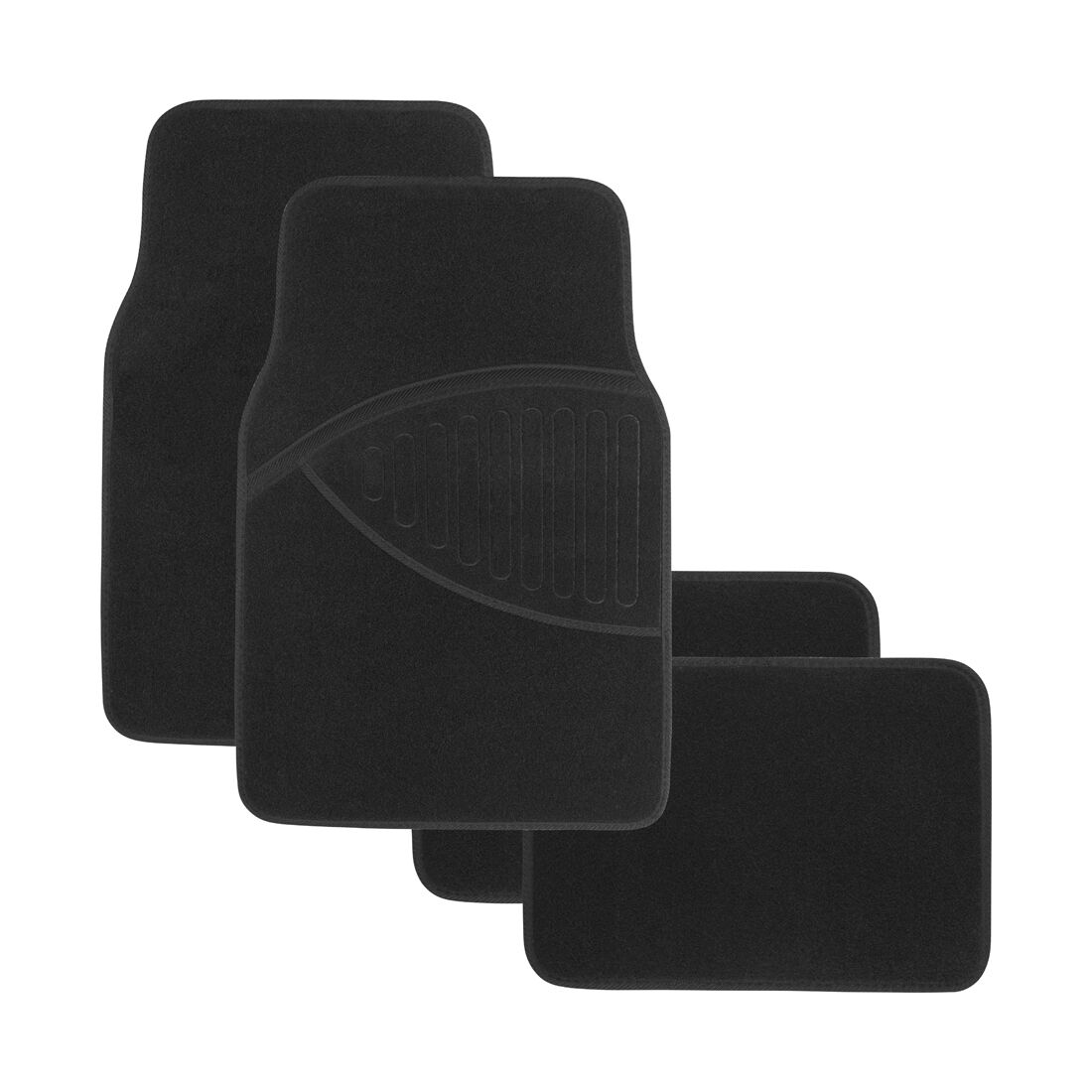 SCA Car Floor Mats Lux Carpet Black Set of 4, , scaau_hi-res