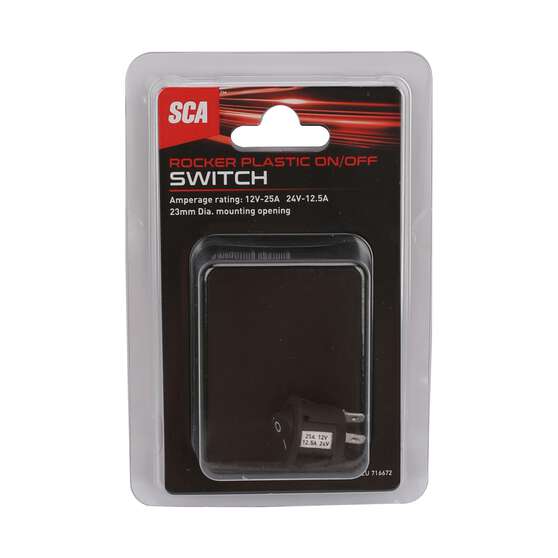 SCA Rocker Switch Round - 12/24V, On/Off, Plastic, , scaau_hi-res