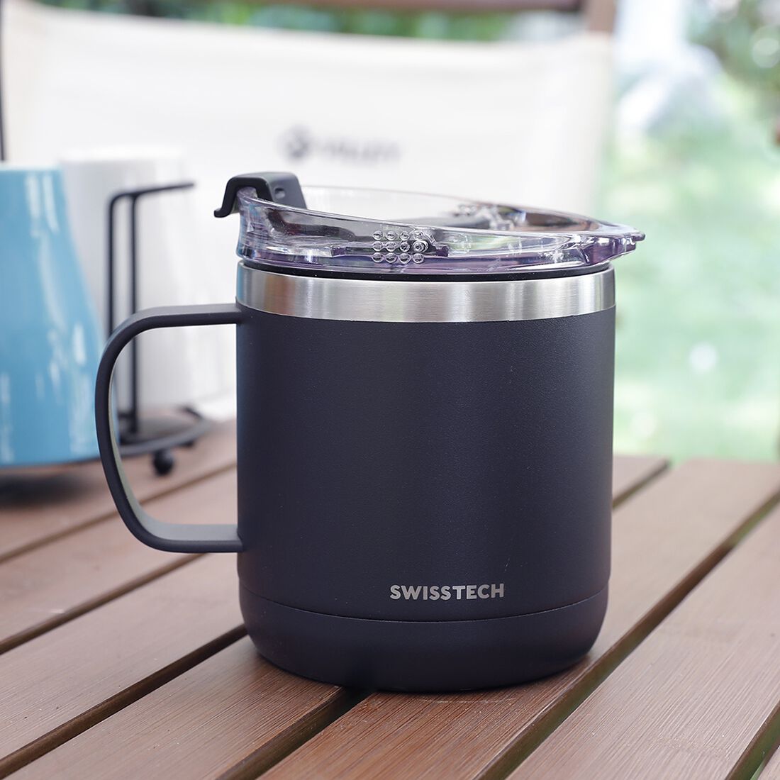 Swiss Tech Short Mug - 14oz/413ml, Charcoal, , scaau_hi-res