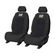 CAT Jacquard Seat Covers Black Adjustable Headrests Airbag Compatible, , scaau_hi-res