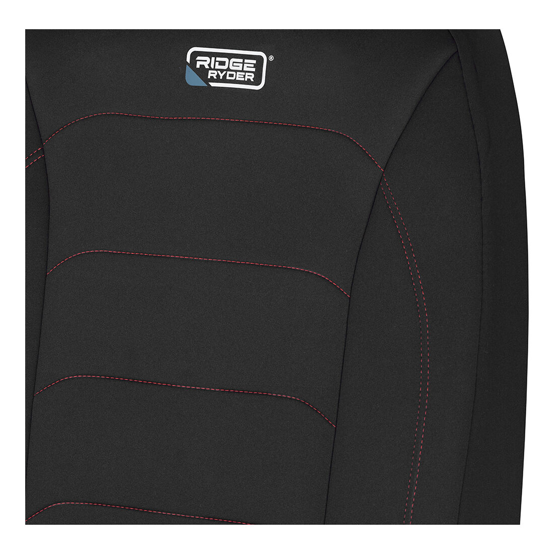 Ridge Ryder Neoprene Seat Covers Black/Red Adjustable Headrests Airbag Compatible 30SAB, , scaau_hi-res
