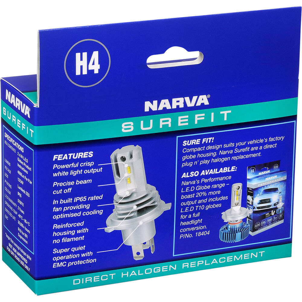 Narva LED Headlight Surefit H4, 12/24V Supercheap Auto