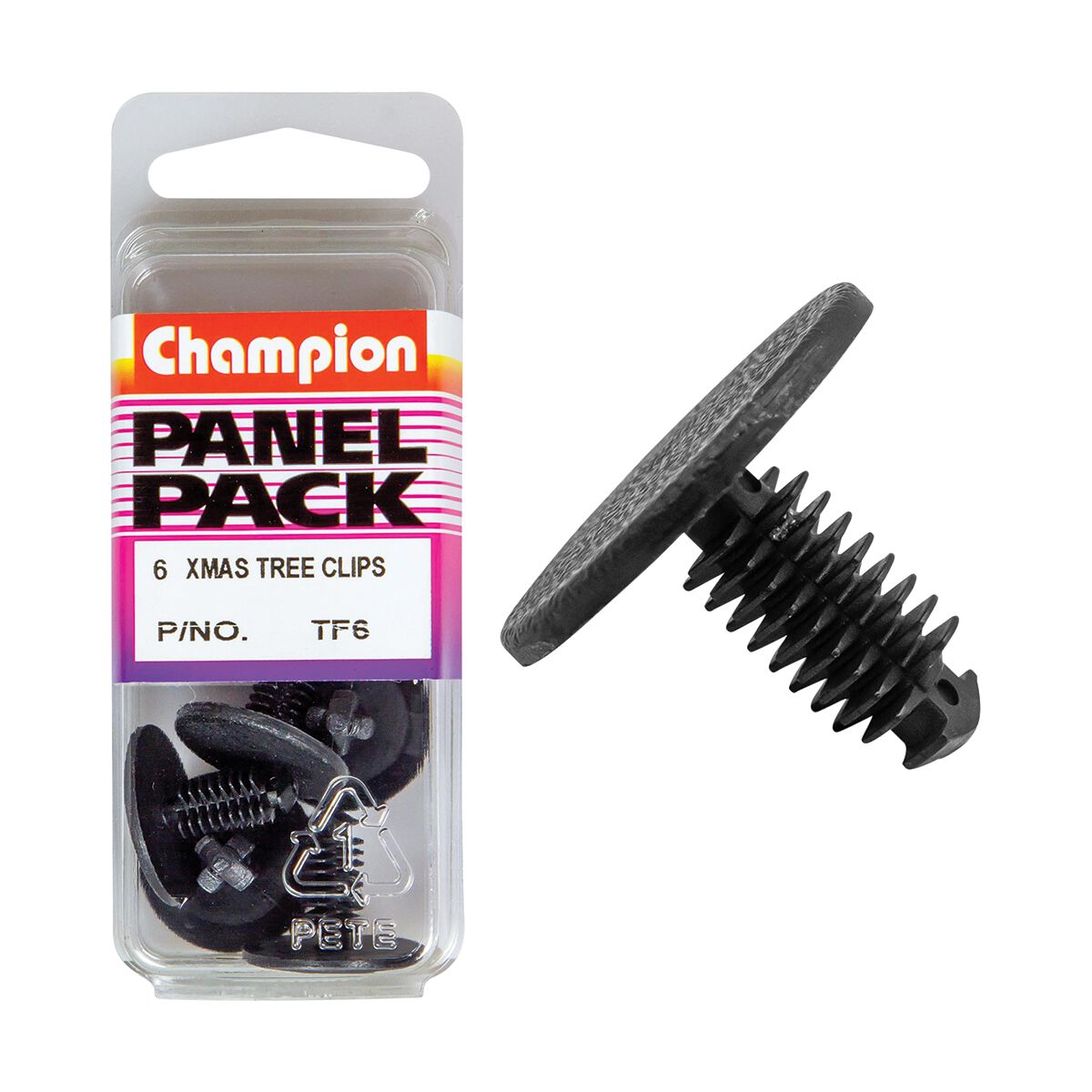 Champion Panel Pack Christmas Tree Clips Black TF6, 7.3mmx16.7mm, , scaau_hi-res
