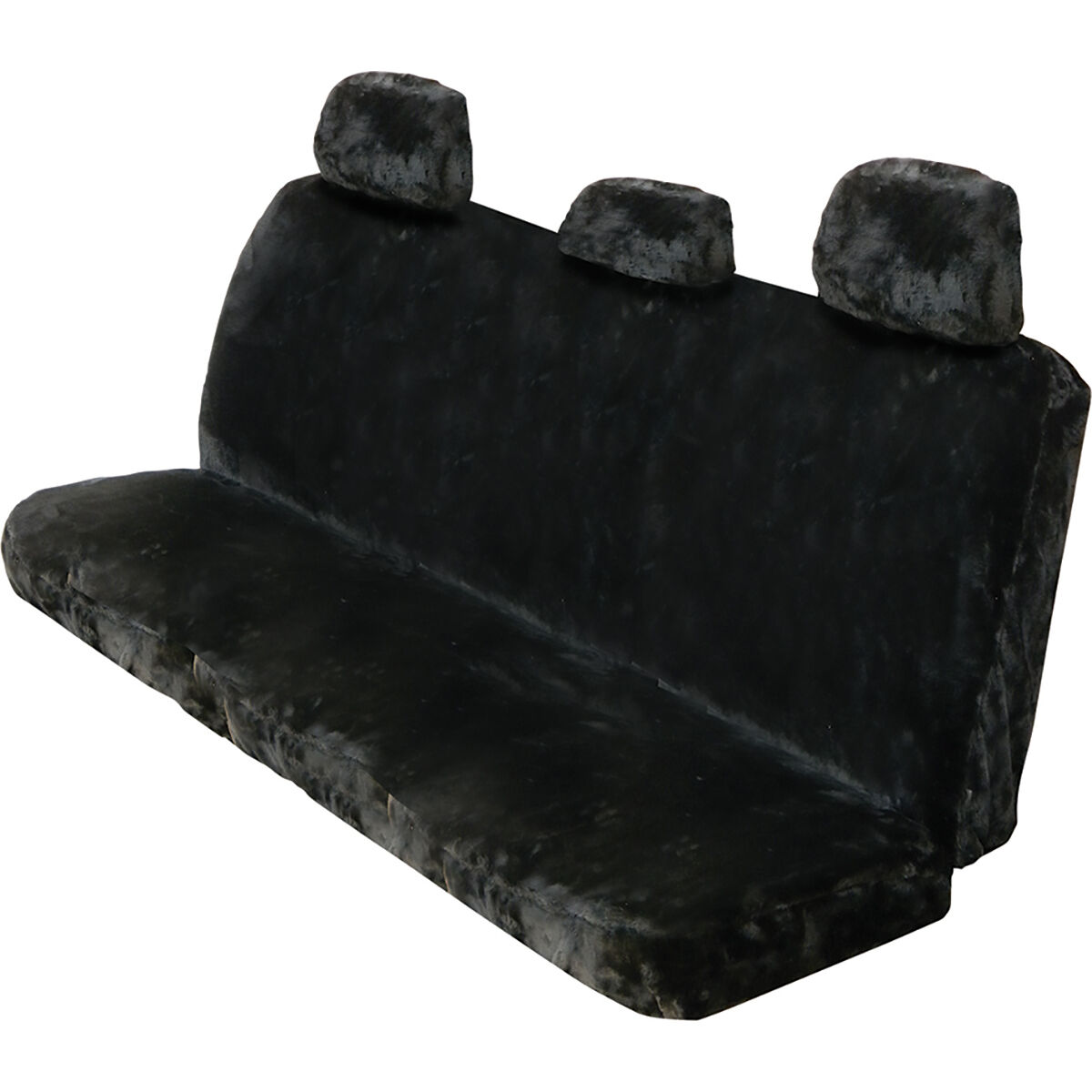 SCA Luxury Fur Seat Cover Black Adjustable Headrests Size 06H