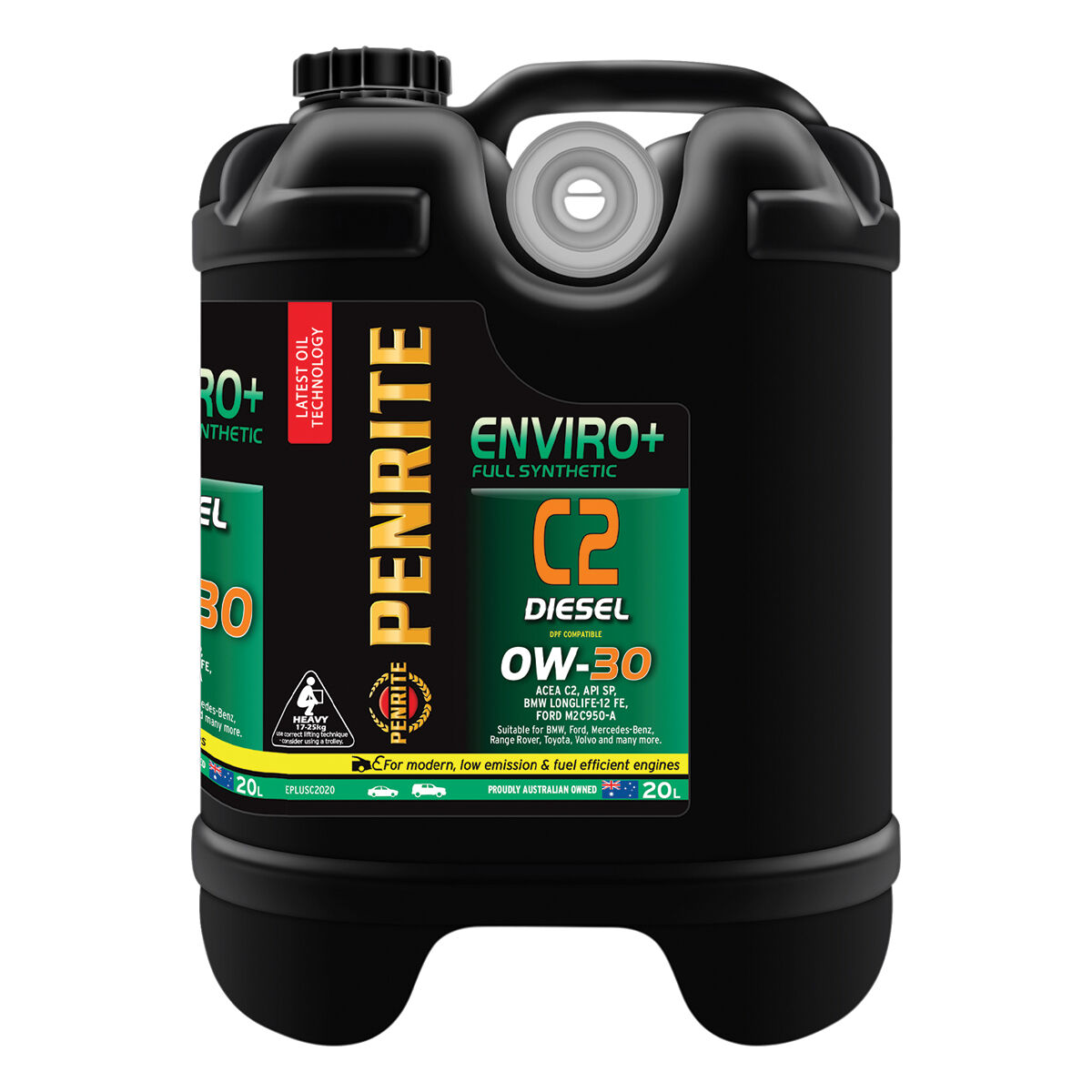 Penrite Enviro+ C2 Engine Oil 0W-30 20 Litre, , scaau_hi-res