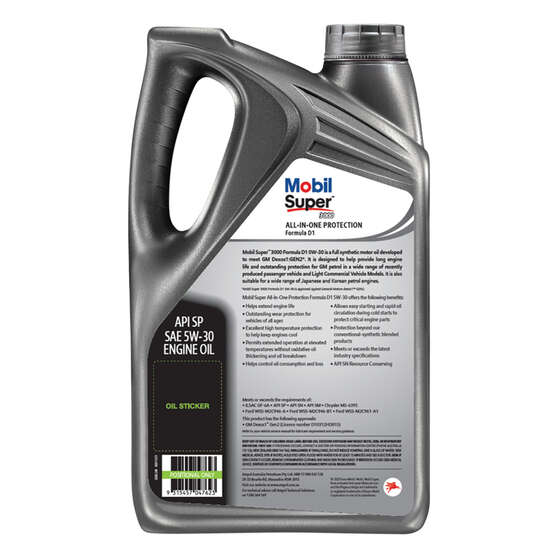 Mobil Super 3000 Formula D1 Engine Oil 5W-30 5 Litre, , scaau_hi-res
