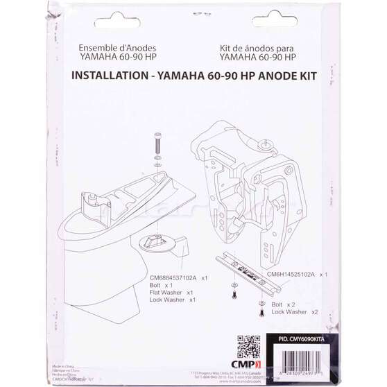 Martyr Alloy Outboard Anode Kit - CMY6090KITA, , scaau_hi-res