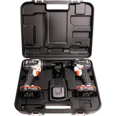 ToolPRO 18V Drill Driver & Impact Driver Kit, , scaau_hi-res