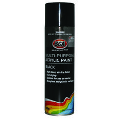 SCA Acrylic Aerosol Paint - Black 400g, , scaau_hi-res