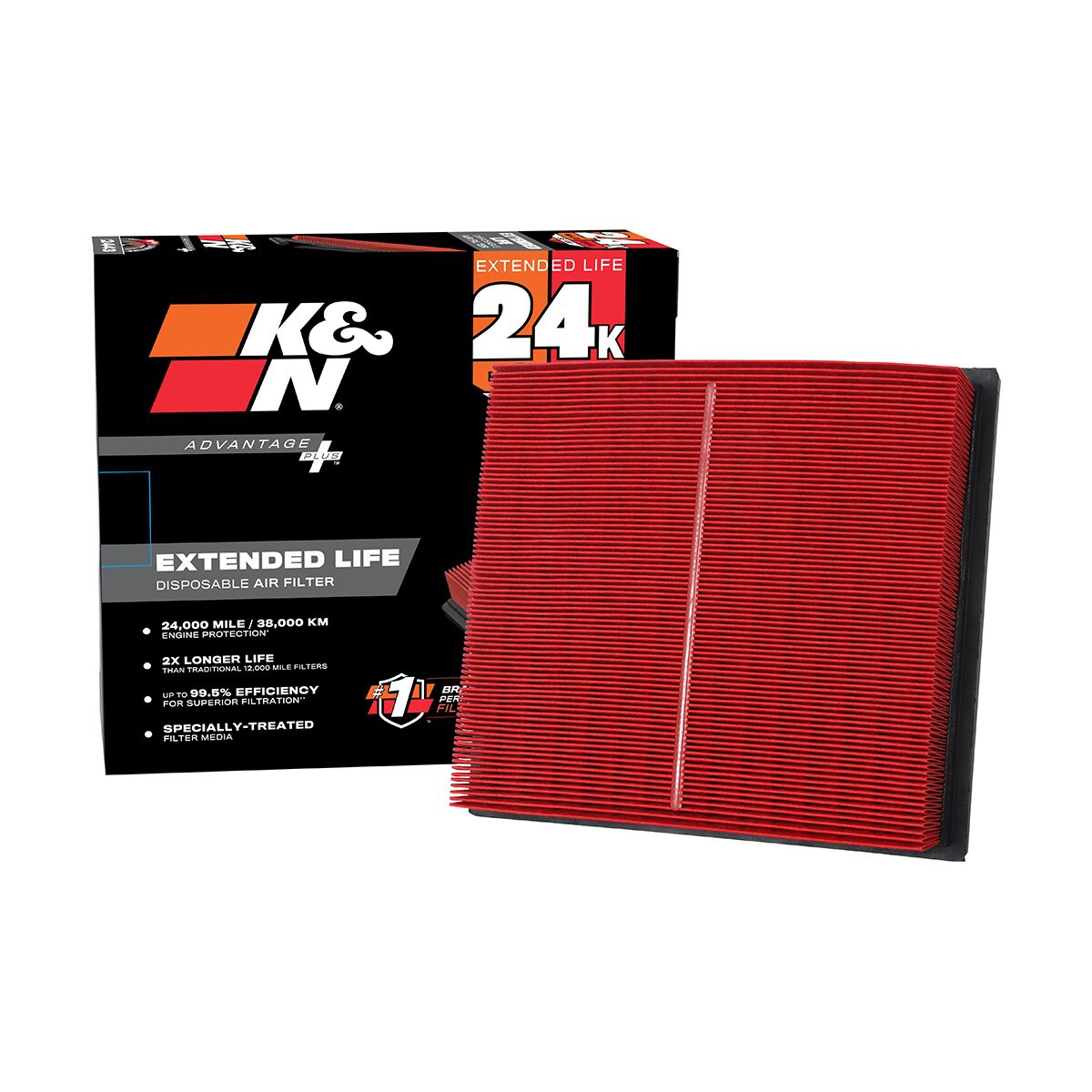 AIR FILTER ADVANTAGE PLUS KNX-2443 K&N (Interchangeable with A1891), , scaau_hi-res