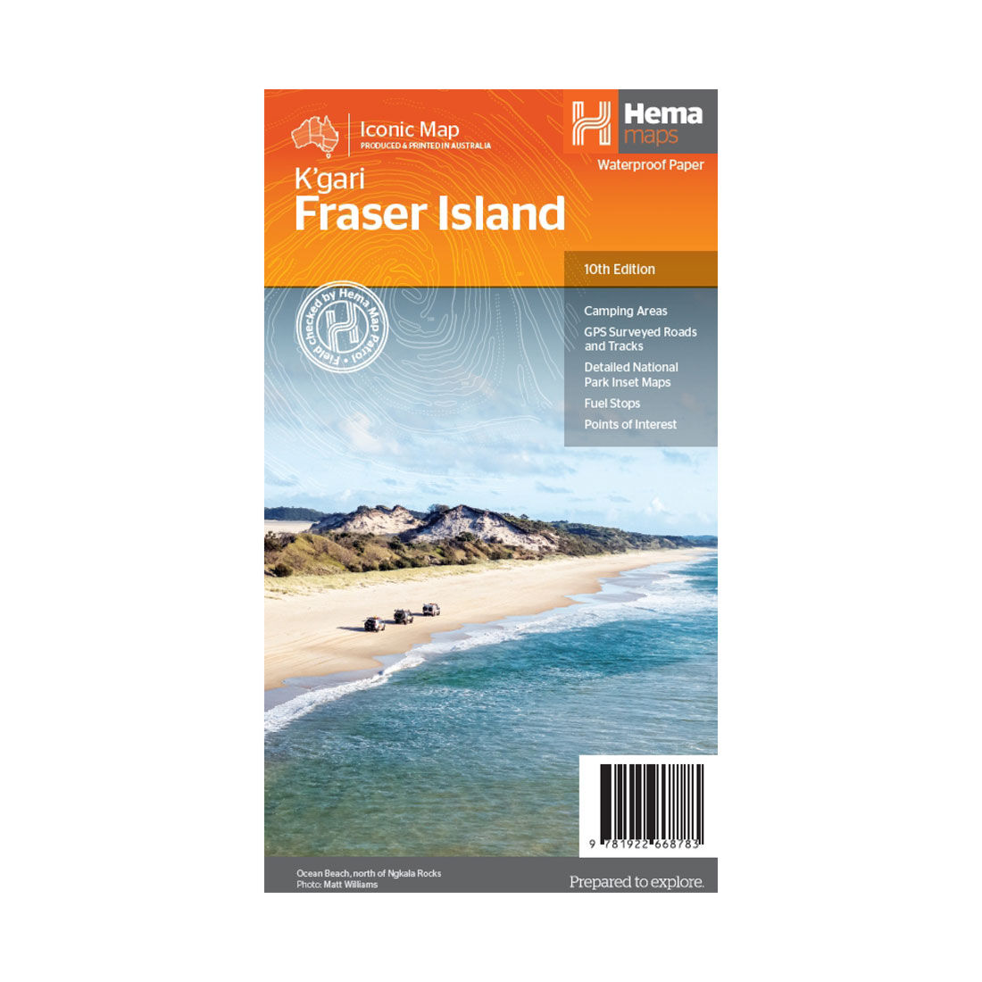 HEMA K&rsquo;gari Fraser Island Map &ndash; 10th Edition, , scaau_hi-res