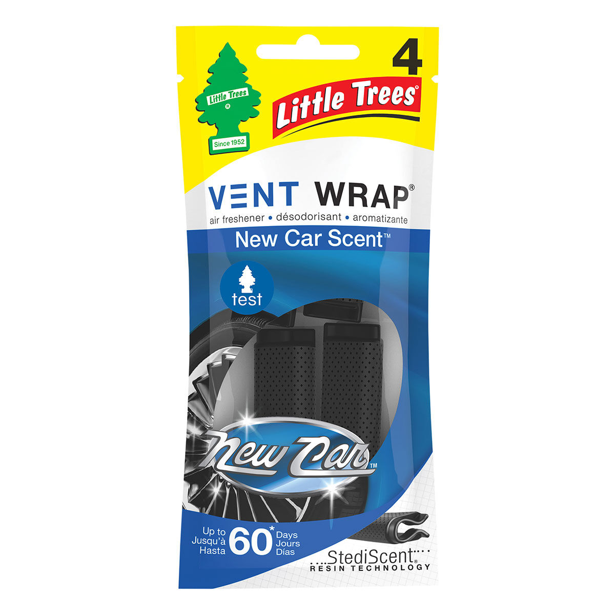 Little Trees Vent Wrap Air Freshener - New Car 4 Pack, , scaau_hi-res