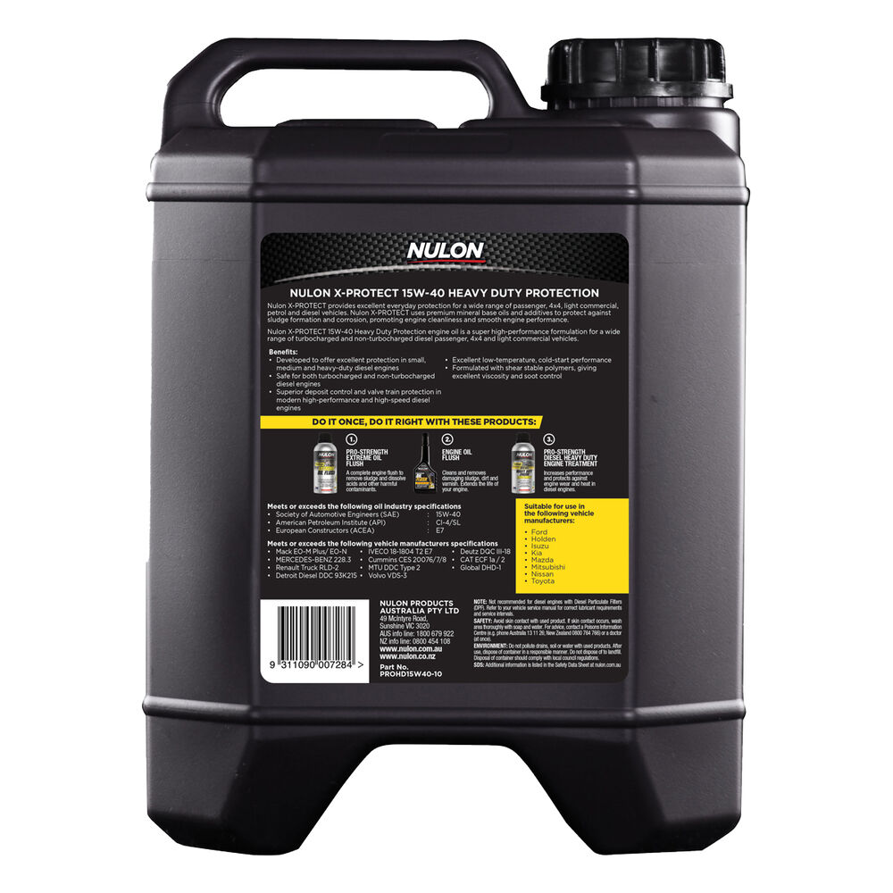 Nulon High Protection Diesel Engine Oil 15W40 10 Litre Supercheap Auto
