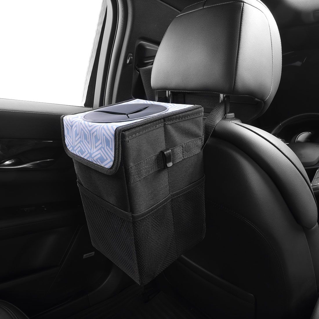 Cabin Crew Blue/White Print Rubbish Bin, , scaau_hi-res