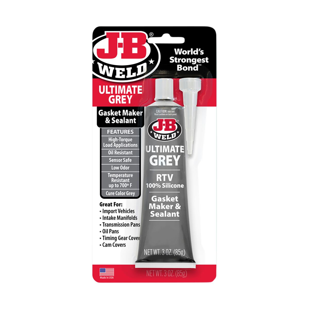 JB Weld Ultimate Grey RTV Gasket Maker and Sealant 85g - 32329, , scaau_hi-res