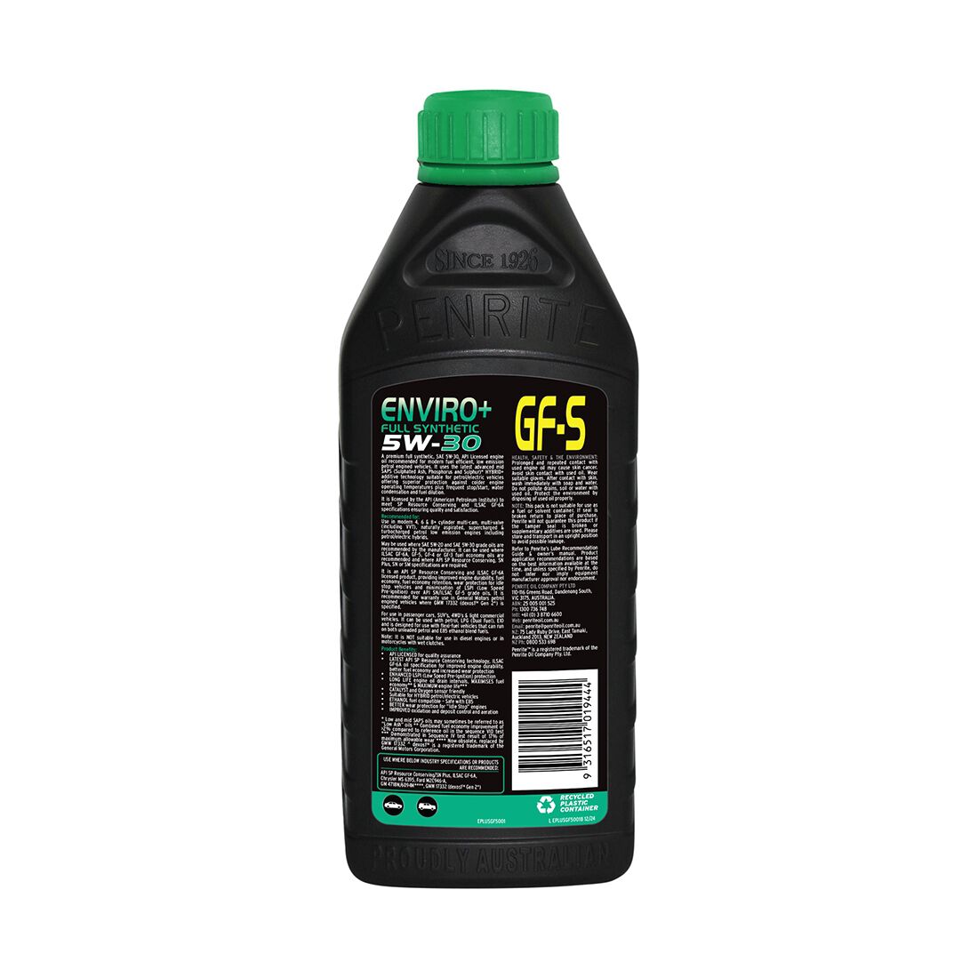 Penrite Enviro+ GF-S Engine Oil - 5W-30 1 Litre, , scaau_hi-res