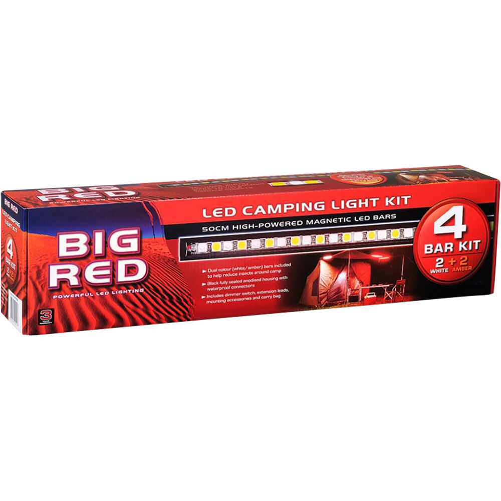 Big Red Camp Light Bar Kit 4 Bar | Supercheap Auto
