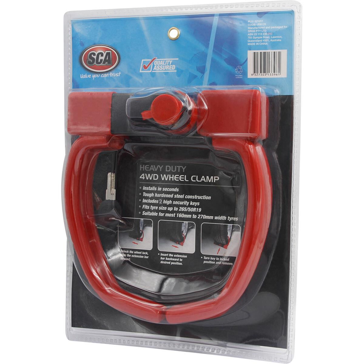 Supercheap auto shop wheel clamp