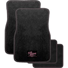 R.M.Williams Jillaroo Carpet Floor Mats Carpet Black Set of 4, , scaau_hi-res