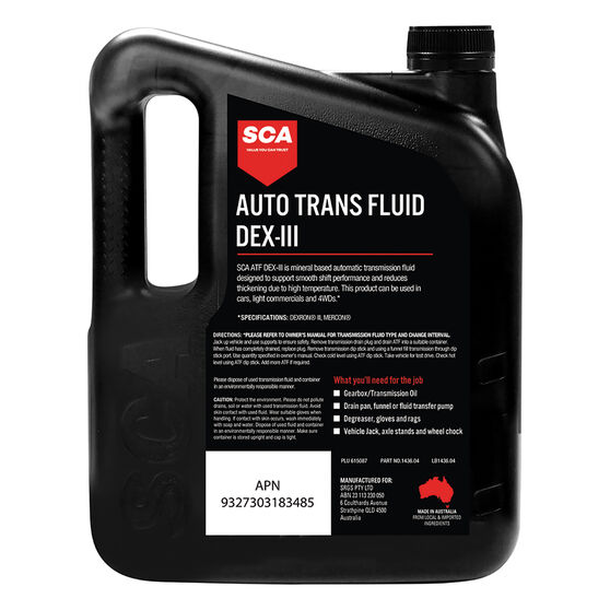 SCA ATF DEXIII Automatic Transmission Fluid 4 Litre Supercheap Auto