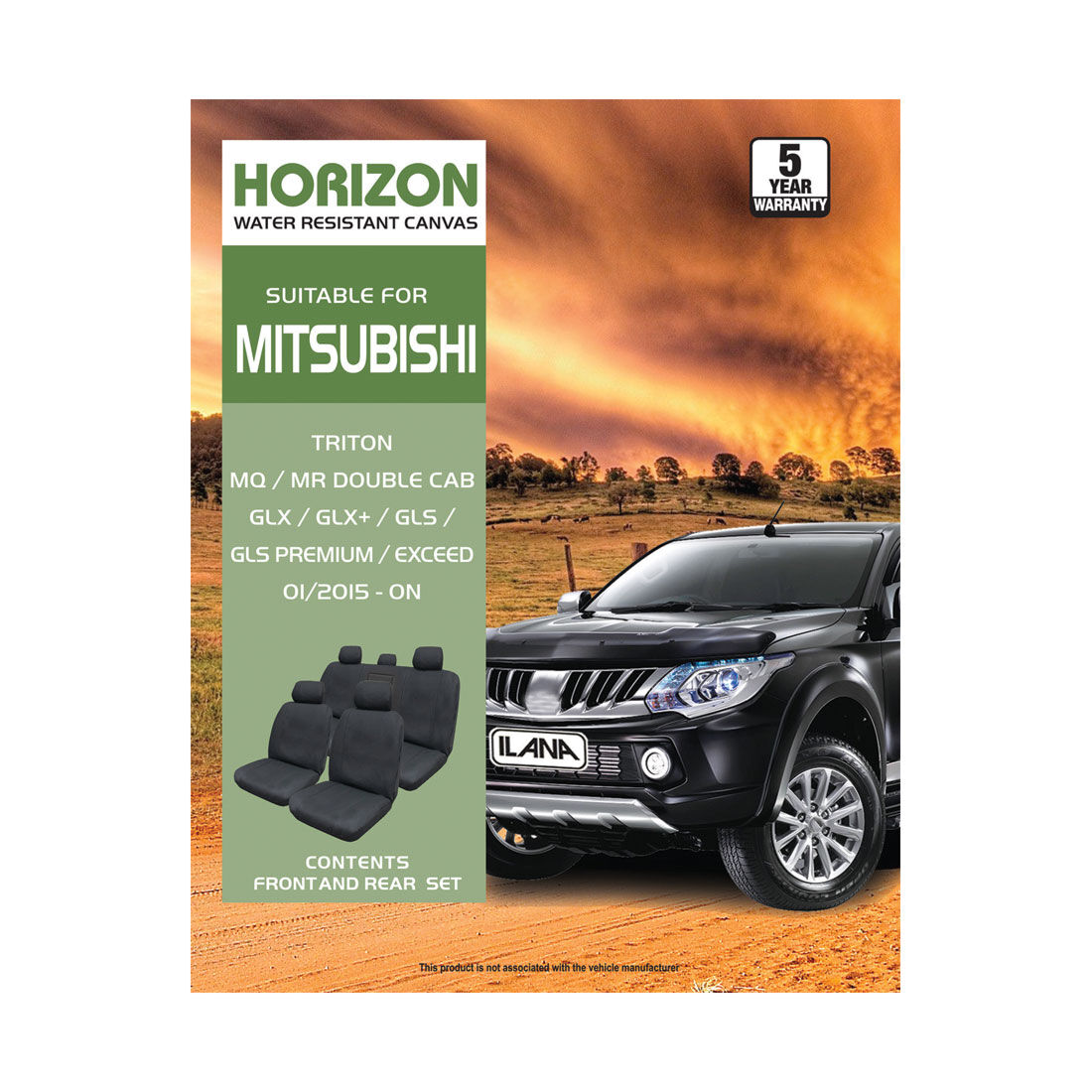 Ilana Horizon Tailor Made Pack For Mitsubishi Triton MQ Dual Cab 01/15+, , scaau_hi-res