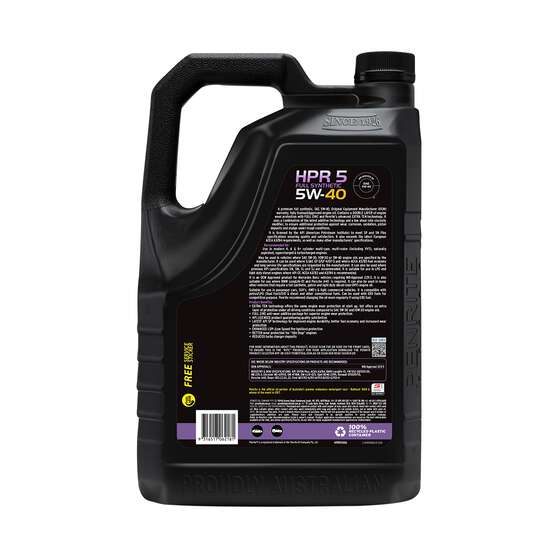 Penrite HPR 5 Engine Oil - 5W-40 6 Litre, , scaau_hi-res