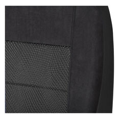 SCA Premium Jacquard and Velour Seat Covers Black Rear Seat Size Adjustable Zips 06H, , scaau_hi-res