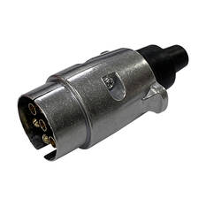 SCA Trailer Plug 7 Pin Large Round Metal, , scaau_hi-res