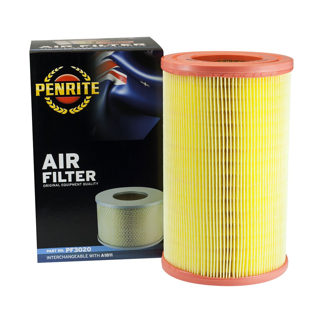 Penrite Air Filter PF3020 (Interchangeable with A1811), , scaau_hi-res