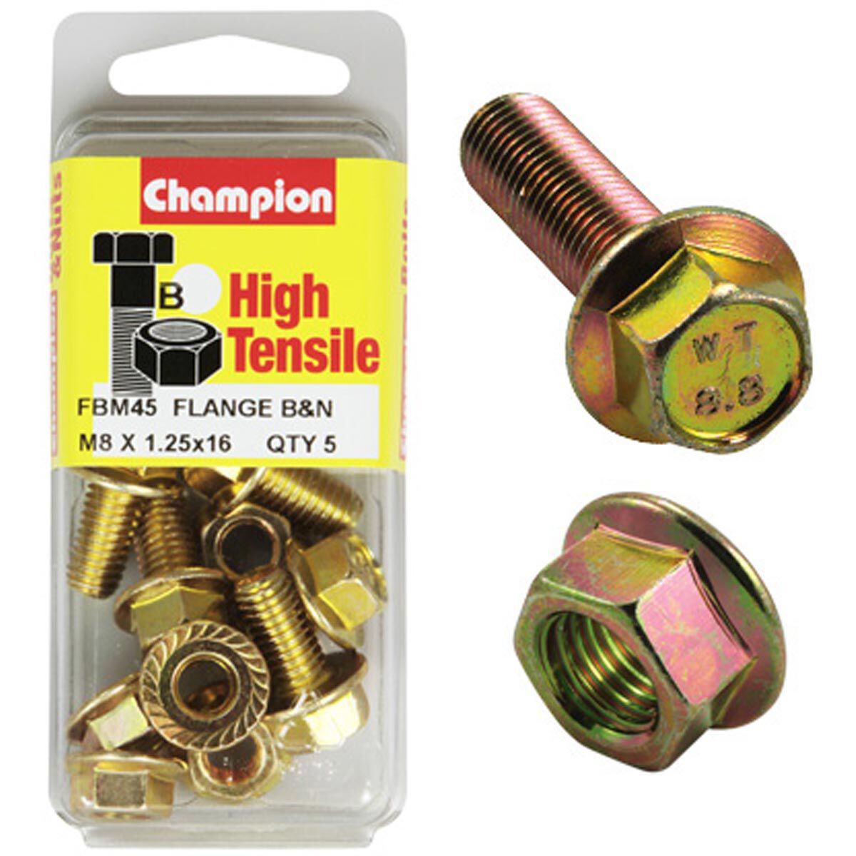 Champion Flange Bolts FBM45 M8x16, , scaau_hi-res