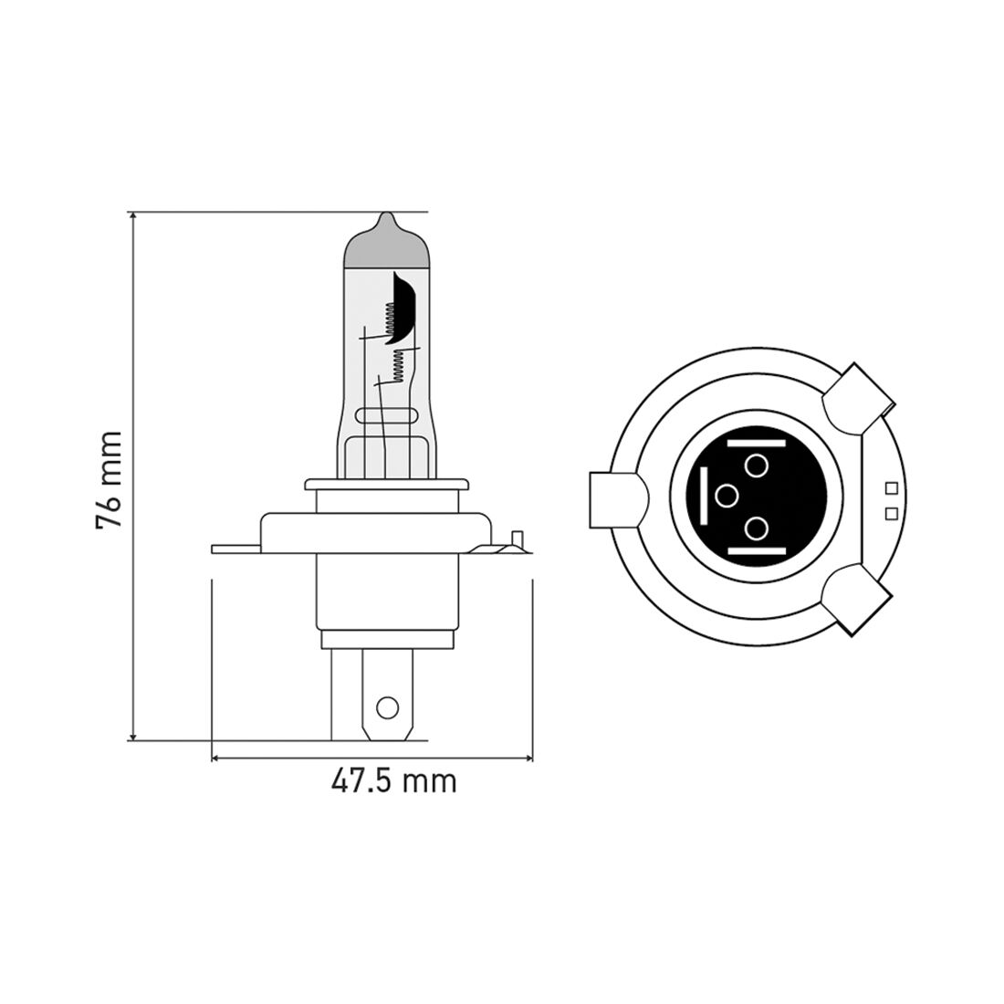 SCA Headlight Globe - H4 12V 60/55W, , scaau_hi-res