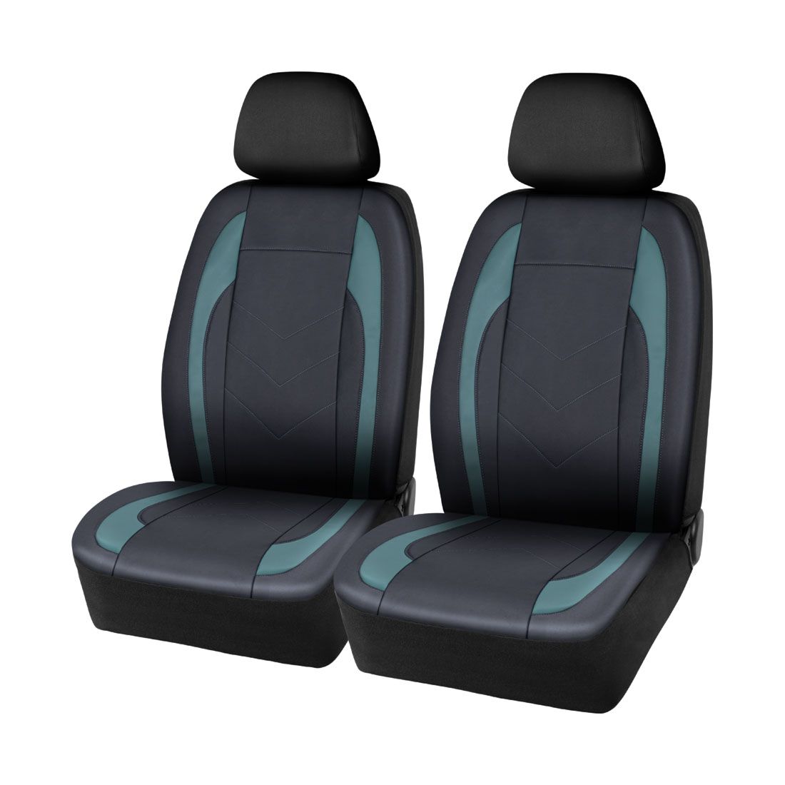 SCA Leather Look Seat Covers Olive Black Adjustable Headrests Airbag Compatible Supercheap Auto