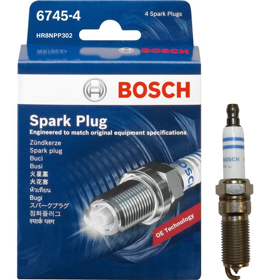 Bosch Platinum Spark Plug 6745-4  4 Pack, , scaau_hi-res