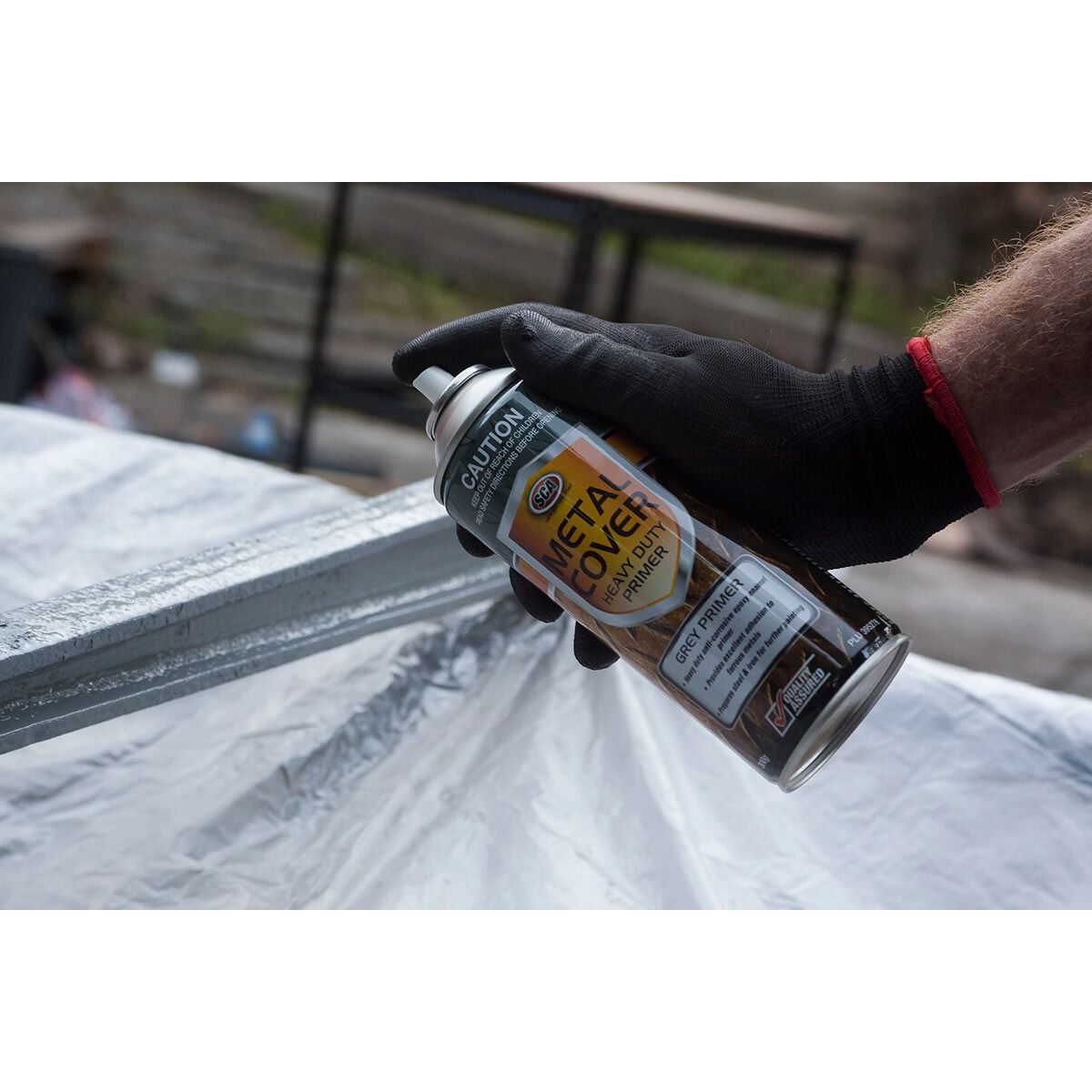 SCA Metal Cover Enamel Rust Paint, Silver - 1 Litre, , scaau_hi-res