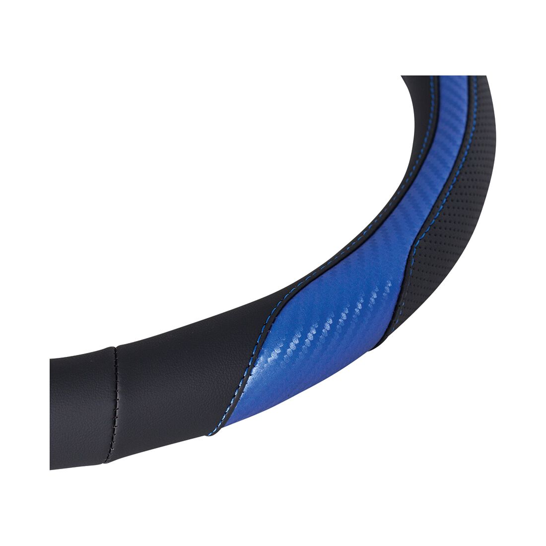 SCA Steering Wheel Cover Sports Leather Look Black & Blue, , scaau_hi-res