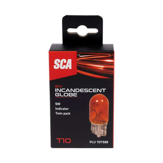 SCA Incandescent Globe - T10 12V 5W - 2 Pack, , scaau_hi-res