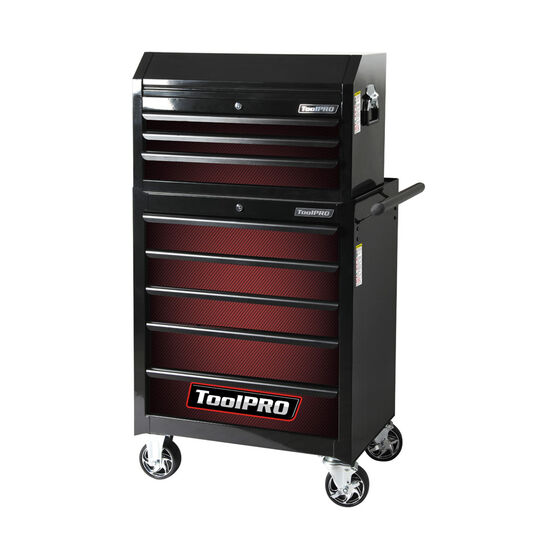 ToolPRO Tool Cabinet Magnetic Fascia Set - Red Carbon Fibre, Suits 26" Chest & 27" Cabinet, , scaau_hi-res
