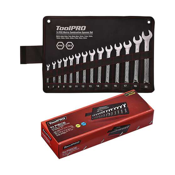ToolPRO Spanner Set Combination Metric 14 Piece, , scaau_hi-res