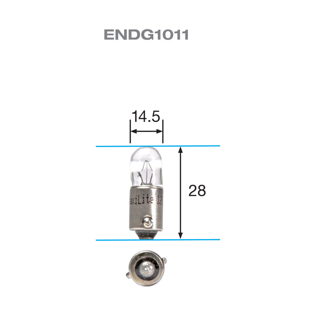 ENDURALIGHT Automotive Globes - Dash/ Numberplate T8.5MM 12V, 4W, BA9S, , scaau_hi-res