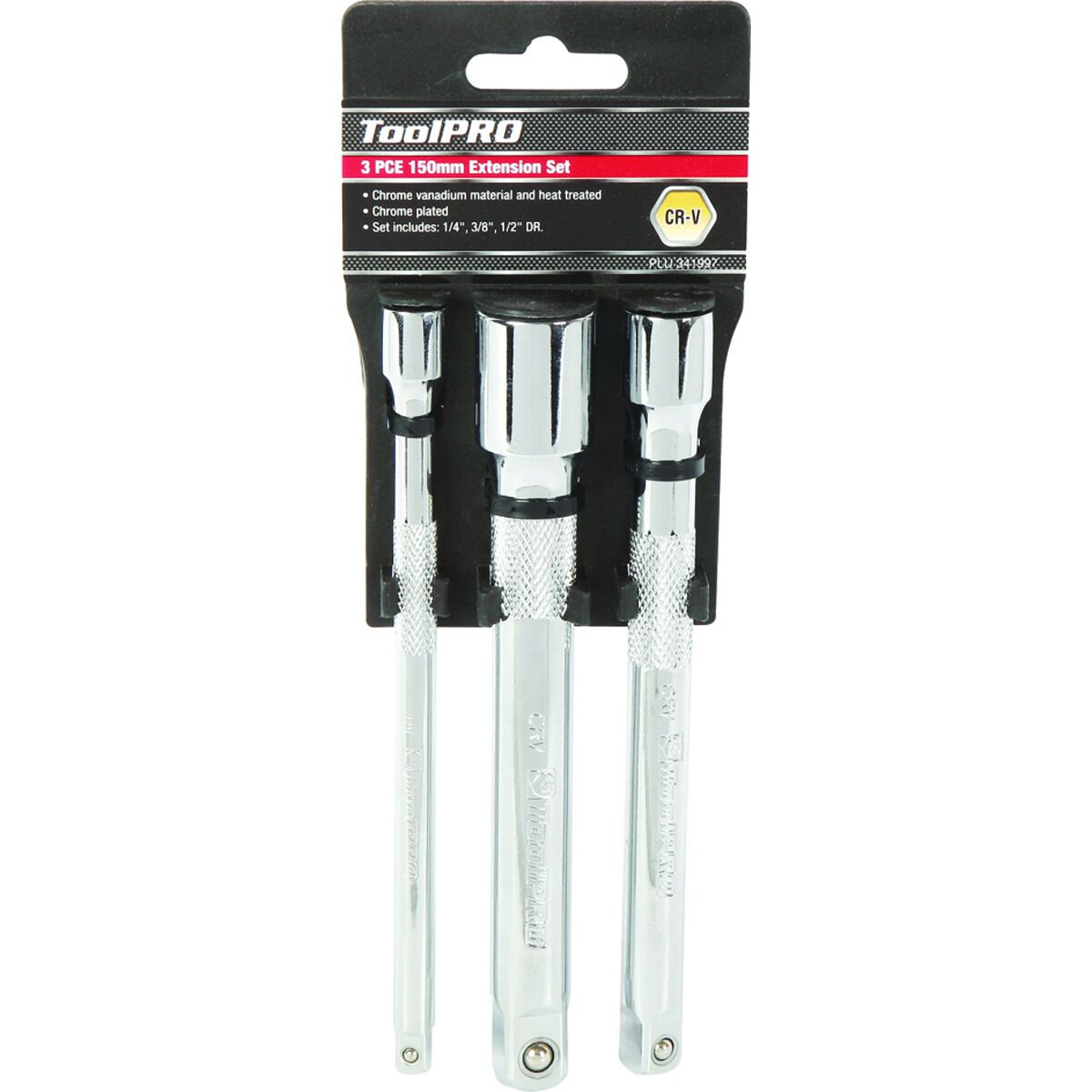 ToolPRO Extension Bar Set 150mm 1/4" 3/8" & 1/2" Drive 3 Piece, , scaau_hi-res