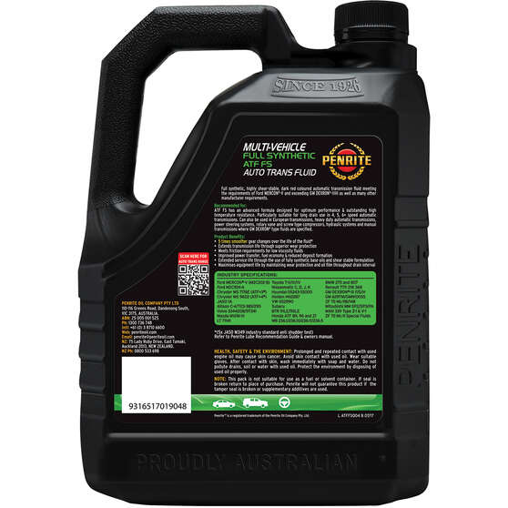 Penrite Automatic Transmission Fluid - FS, 4 Litre, , scaau_hi-res