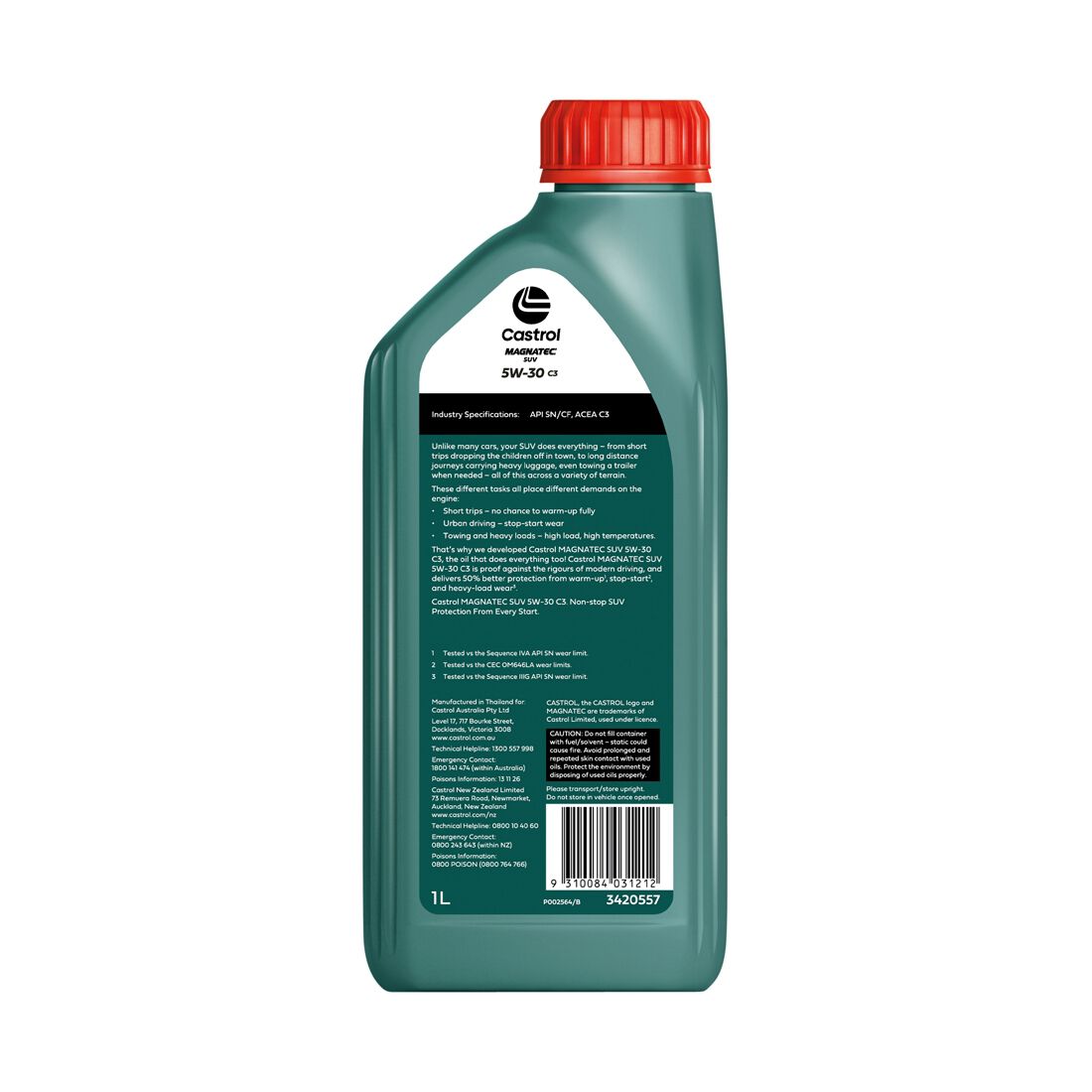 Castrol MAGNATEC SUV C3 Engine Oil, 5W-30, 1 Litre, , scaau_hi-res